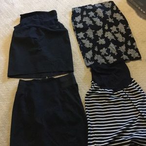 4 sz med motherhood maternity pencil skirts